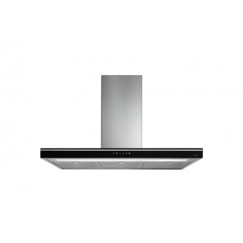 Falmec LUCE Design Wandhaube cm 90 - Edelstahl / schwarzes Glas - Motor 800 m3/h