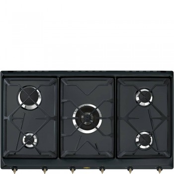 Ready for delivery SMEG SRV896AOGH Aesthetic cooking plan Colonial Gas 90 cm Anthracite Incasso Traditional TIPOLOGY