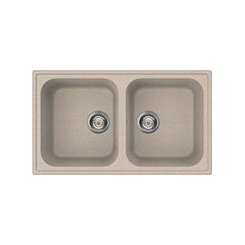LAVELLO LZ862AV2 Synthetic recessed sink 86 cm Series Rigae