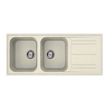 Smeg LZ116P Lavello Universale Lavello sintetico Standard Gocciolatoio Reversibile Numero vasche 2 Panna