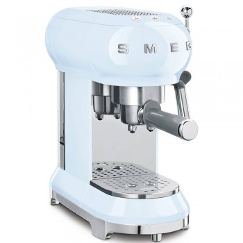 SMEG ECF01PBEU Coffee Machine Aesthetic Blue Line Years 50