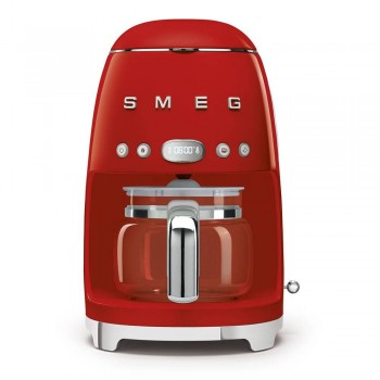 SMEG DCF02RDEU Rote Filterkaffeemaschine im 50er-Jahre-Stil