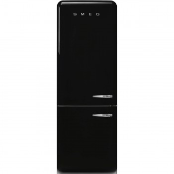 Smeg FAB38LBL5 Frigorifero combinato anni '50, NERO , 70 cm, APERTIRA SX CLASSE ENERGETICA D