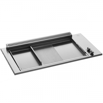 Pla.Net BBQ 26 P.INOX LISCIA + 55 P.INOX LISCIA/RIGATA INCASSO + COPERCHIO 0206110