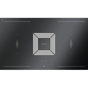 1PZP9N Barazza Zero Plus Induction hob cm. 90 with integrated hood - black glassceramic