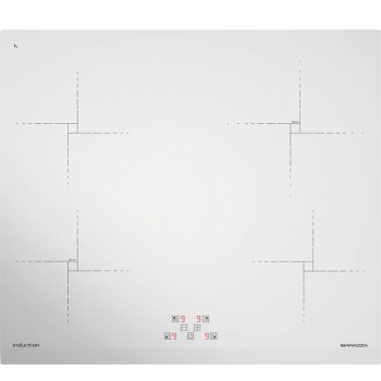 1PIDG64B Barazza Green Induction hob cm. 58 glass ceramic white