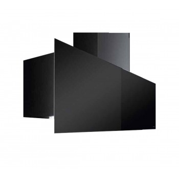 1KCYP12 Barazza City Glass Wandhaube cm.120 - Schwarzglas/Edelstahl - Motorleistung 800 m³/h