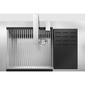 1LMDR91K Barazza Mood Lavello 1 vasca cm. 86 x 51 + rubinetto e kit accessori - inox satinato