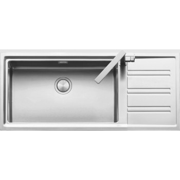 1LES121RS Barazza Easy Washer 1 tub sx + dripper sx cm. 116x50 - satin stainless steel