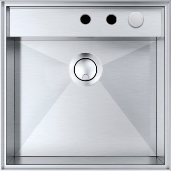 1LMZ51 Barazza MIZU Mizu Kasai Spüle 1 Becken cm.52x52 - satinierter Edelstahl