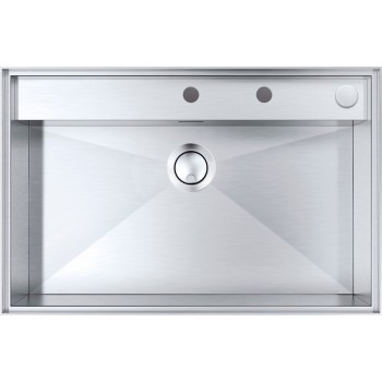 1LMZ81 Barazza MIZU Mizu Kasai Waschbecken 1 cm. 80x52 - satin Edelstahl