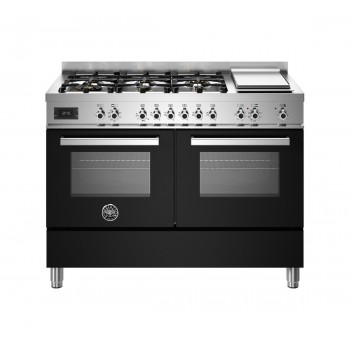 Bertazzoni PRO126G2Enet2 Professional kitchen from approx. 120 - 6 gas burners + electric oven - black