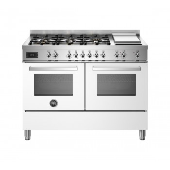 Bertazzoni PRO126G2EBIT2 Professional Cucina da accosto cm. 120 - 6 fuochi a gas + forno elettrico - bianco