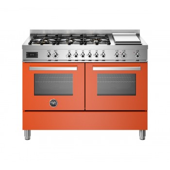Bertazzoni PRO126G2EART Professional Cucina da accosto cm. 120 - 6 fuochi a gas + forno elettrico - arancione