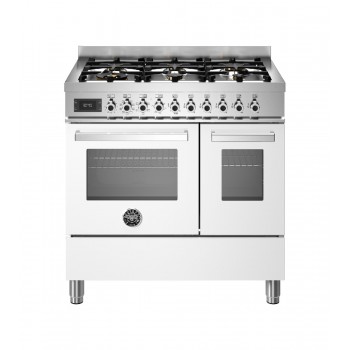 Bertazzoni PRO96L2EBIT Professional Cucina da accosto cm. 90 - 6 fuochi a gas + forno elettrico - bianco