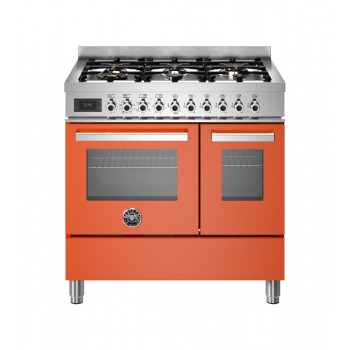 Bertazzoni pro96L2EART2 Professional kitchen from approx. 90 - 6 gas burners + electric oven - orange