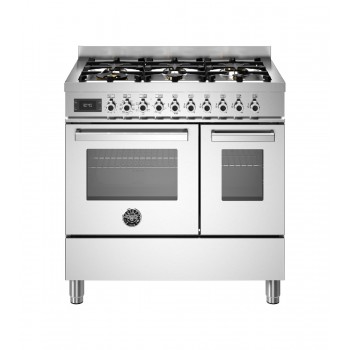 Bertazzoni pro96l2ex2 Professionelle Küche von ca. 90 - 6 Gasbrenner + Elektrischer Ofen - Edelstahl-früherer Code pro96l2ext2
