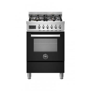 Bertazzoni PRO64L1Enet2 Professional kitchen from approx. 60 - 4 gas burners + electric oven - black
