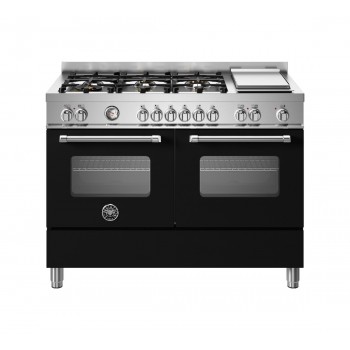 Bertazzoni Mas126G2ENNET MASTER KÜCHE AUS CAF. 120 - 6 Gasbrenner + Elektrischer Ofen - Schwarz