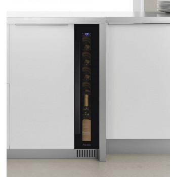 Pando PVZB 15-9  Cantinetta sotto piano : Apertura Porte DX|SX - DX, Finitura Frontale - Vetro Nero