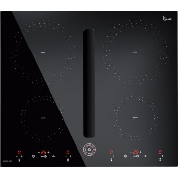 Baraldi DIAMOND 60 Induction hob cm. 60 - with integrated hood 700 m3/h - black glassceramic