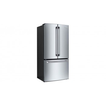 Mabe frigorifero INO27JSPFFSS french door con dispenser interno e ice maker porte bombate finitura inox e cassone grigio scuro