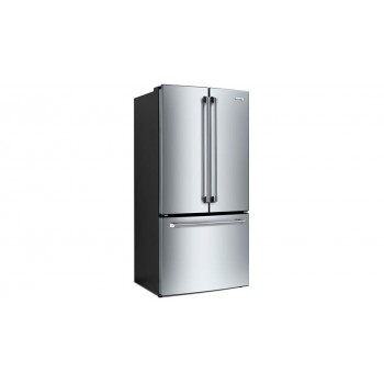 Mabe refrigerator INO27JSPFFSS french door with internal dispenser and ice maker stainless steel and dark grey case