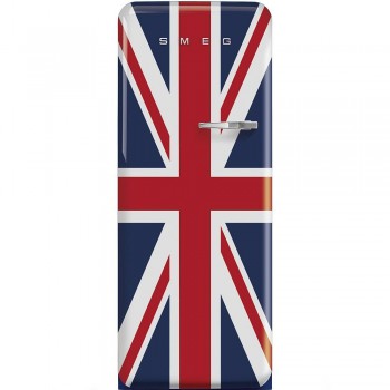 SMEG FAB28LDUJ5 Kühlschrank im 50er-Jahre-Stil mit einer Tür, Union Jack, RECHTSÖFFNUNG, ENERGIEKLASSE D