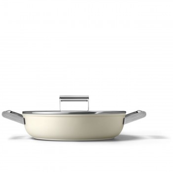 SMEG Tegame antiaderente Cookware, Panna Estetica 50's Style CKFD2811CRM Good Design Award 2020