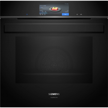 Siemens Studio Line iQ700 iQ700 Einbau-Dampfbackofen 60x60cm Schwarz HS958GDD1