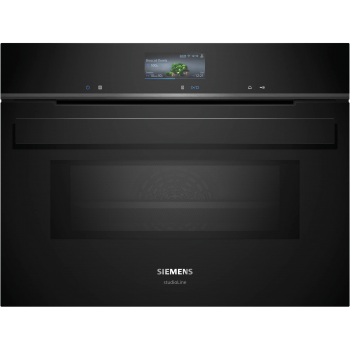 Siemens Studio Line iQ700 Kompakte Einbau-Mikrowelle / 60 x 45 cm / Schwarz / CM936GCB1