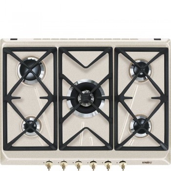 Lieferung bereit SMEG SRV876AVOGH2 Ästhetisch Kochplan Kolonial Gas 7075 cm Avena Incasso Traditionell