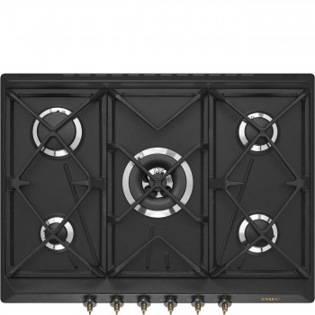 SMEG SRV876AOGH Aesthetic cooking plan Colonial Gas 7075 cm Anthracite Incasso Traditional
