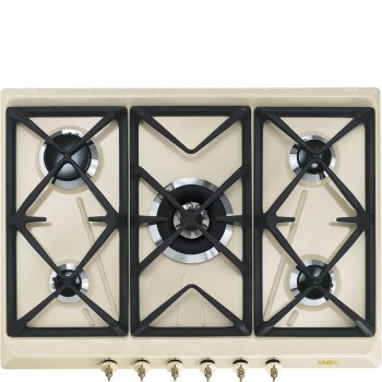 SMEG SRV876POGH Kosmetikkochen Flachkolonialgas 7075 cm traditionelle eingebaute Creme