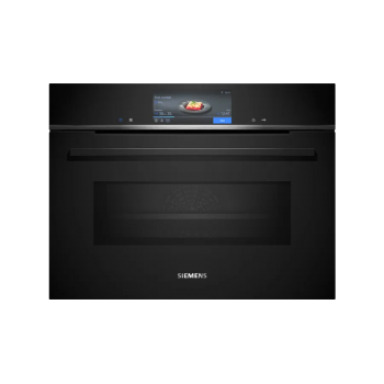 Siemens iQ700 Kompakt-Einbau-Mikrowelle, 60 x 45 cm, Schwarz, CM778GNB1B