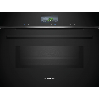 Siemens iQ700 Compact oven combined with built-in microwave 60 x 45 cm Black CM776G1B1