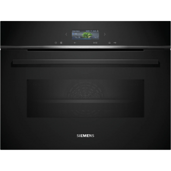 Siemens iQ700 Compact oven combined with built-in microwave 60 x 45 cm Black CM724G1B1