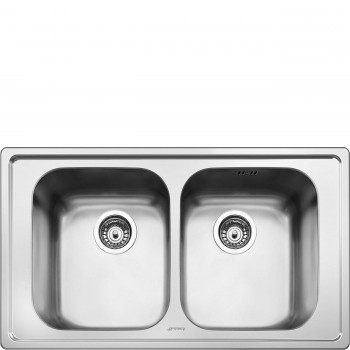 SMEG SP862 Universal sink Welded sink Standard Number of tanks 2 Stainless steel