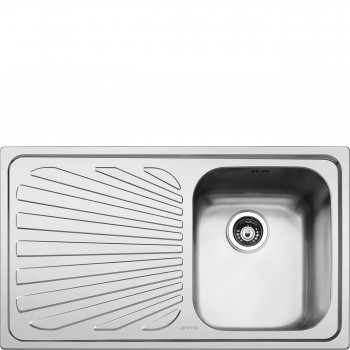 Smeg SP861S Lavello Universale Lavello saldato Standard Gocciolatoio Sinistro Numero vasche 1 Acciaio Inox