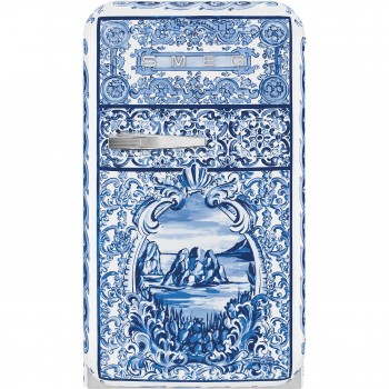 SMEG FAB5RDGME5 Minibar 50's, BLU MEDITERRANEO, 40 cm
