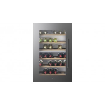 V-ZUG cantina vino integrabile a colonna con cornice a specchio platino e maniglia altezza 90 cm WC6901AR