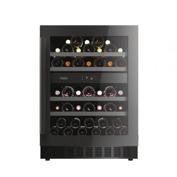 Haier HAKWBD 60 Wine Bank Weinkeller Serie 6 Einbau, 2 Zonen, 44 Flaschen, LED-Licht, Klasse F