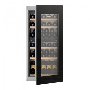 Liebherr EWTgb 2383 recessed wine cellar with black glass door without handles from 60 cm