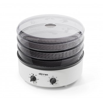 Stöckli dörrex Obst- und Gemüsetrockner mit Timer und 3 Metallgittern