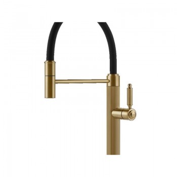 Gessi Semi-pro monocommand mixer Venti20 60634 716 Gold Brushed finish