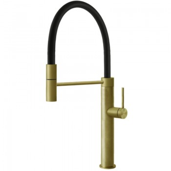 Gessi Mixer semi pro monocommand Kitchen Cesello 60014 727 finish Brass Brushed