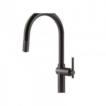 Gessi Einhebelmischer Habito 60672 707 Schwarz Metall Gebürstet