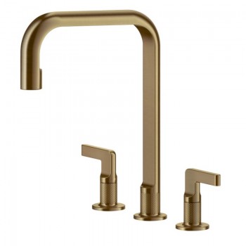 3 holes mixer Etched Collection 58701 726 finish Warm Bronze Brushed