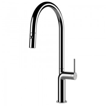 Gessi Mixer single control with pull-out shower Stelo Collection 60303 031 chromed finish