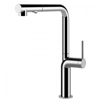 Gessi Mixer Einzelsteuerung mit Ausziehdusche Stelo Collection 60311 031 verchromt